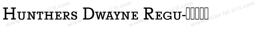 Hunthers Dwayne Regu字体转换
